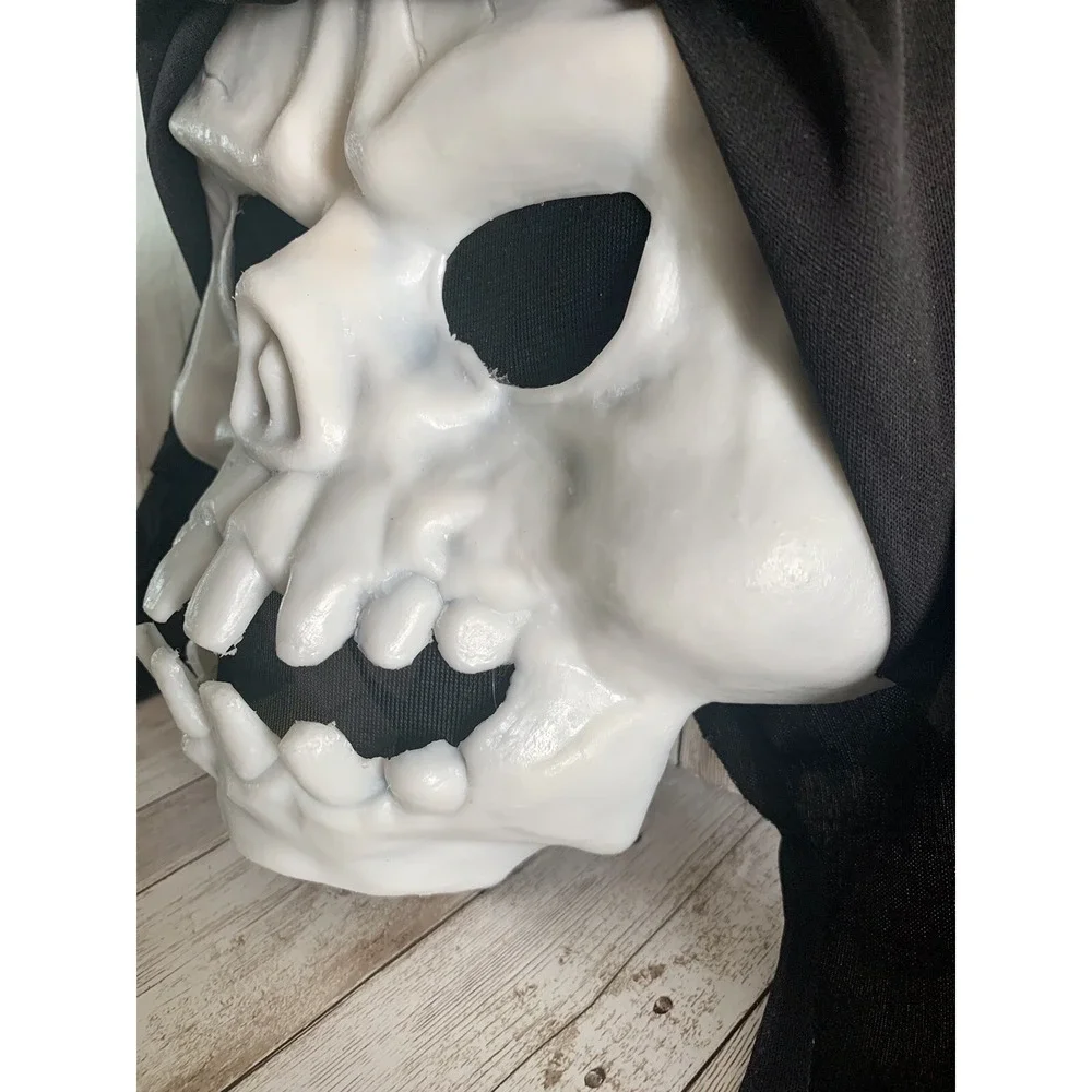 Vintage Fun World Div Halloween Mask Item #9211 Skull Face Glow in the Dark
